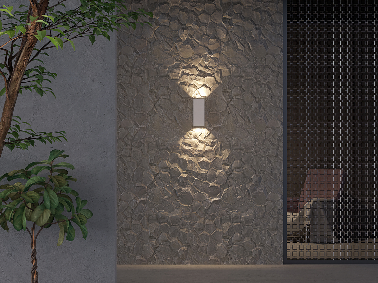 Wall Max Arandela de Efeito | 2 fachos abertos 15W 90° / 90° - STL22737