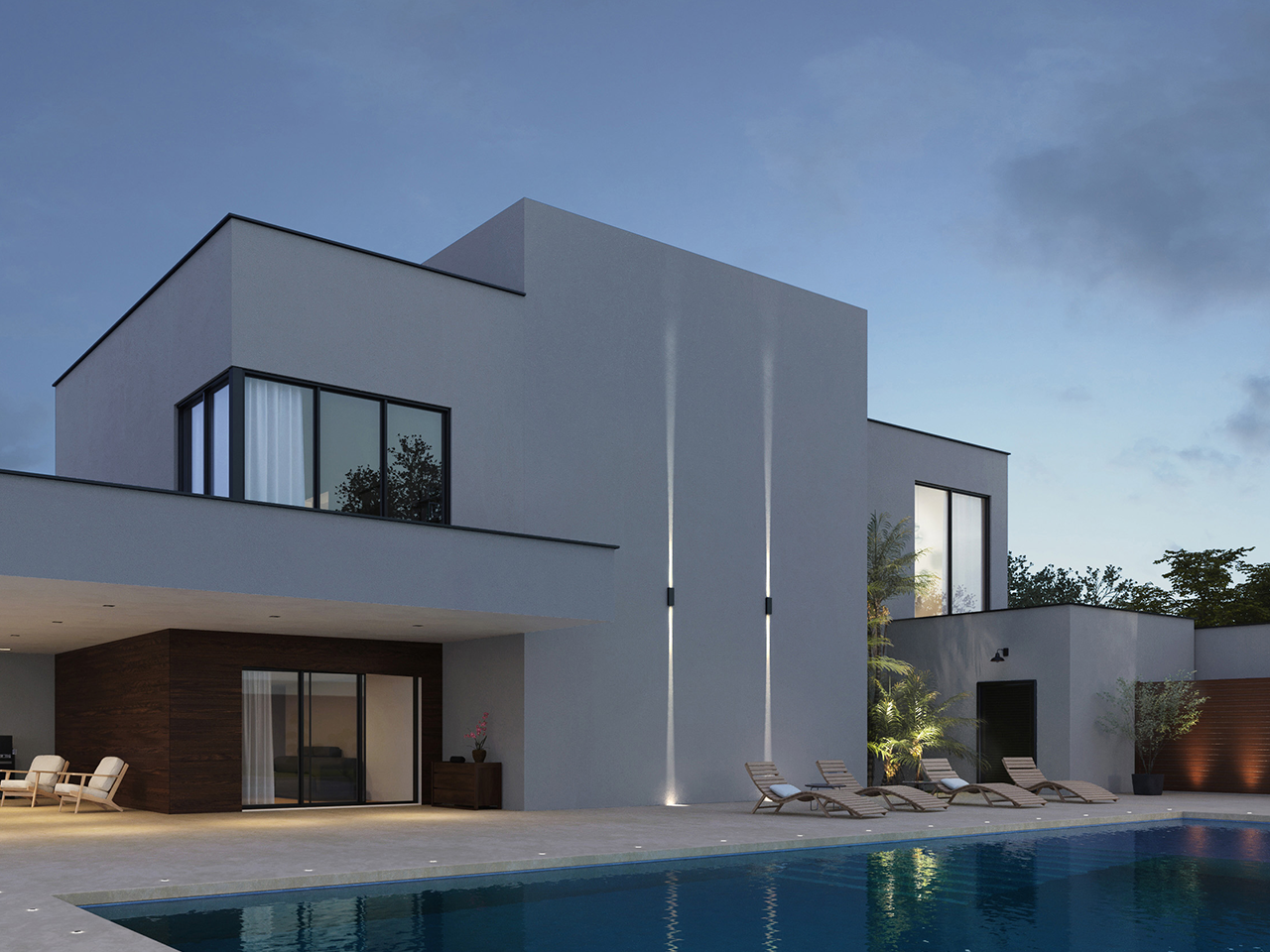 Wall Max Arandela de Efeito | 2 fachos fechados 15W 4° / 4° - STL22738
