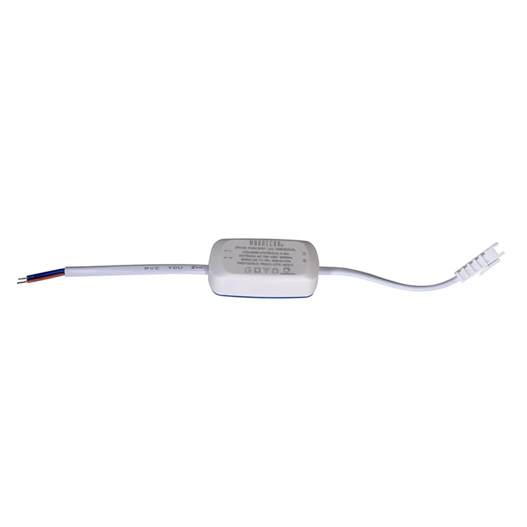 Kit 5 Unidades - Driver para Spot LED Dimerizável 6W-7W TRIAC 127V Nordecor - 6997