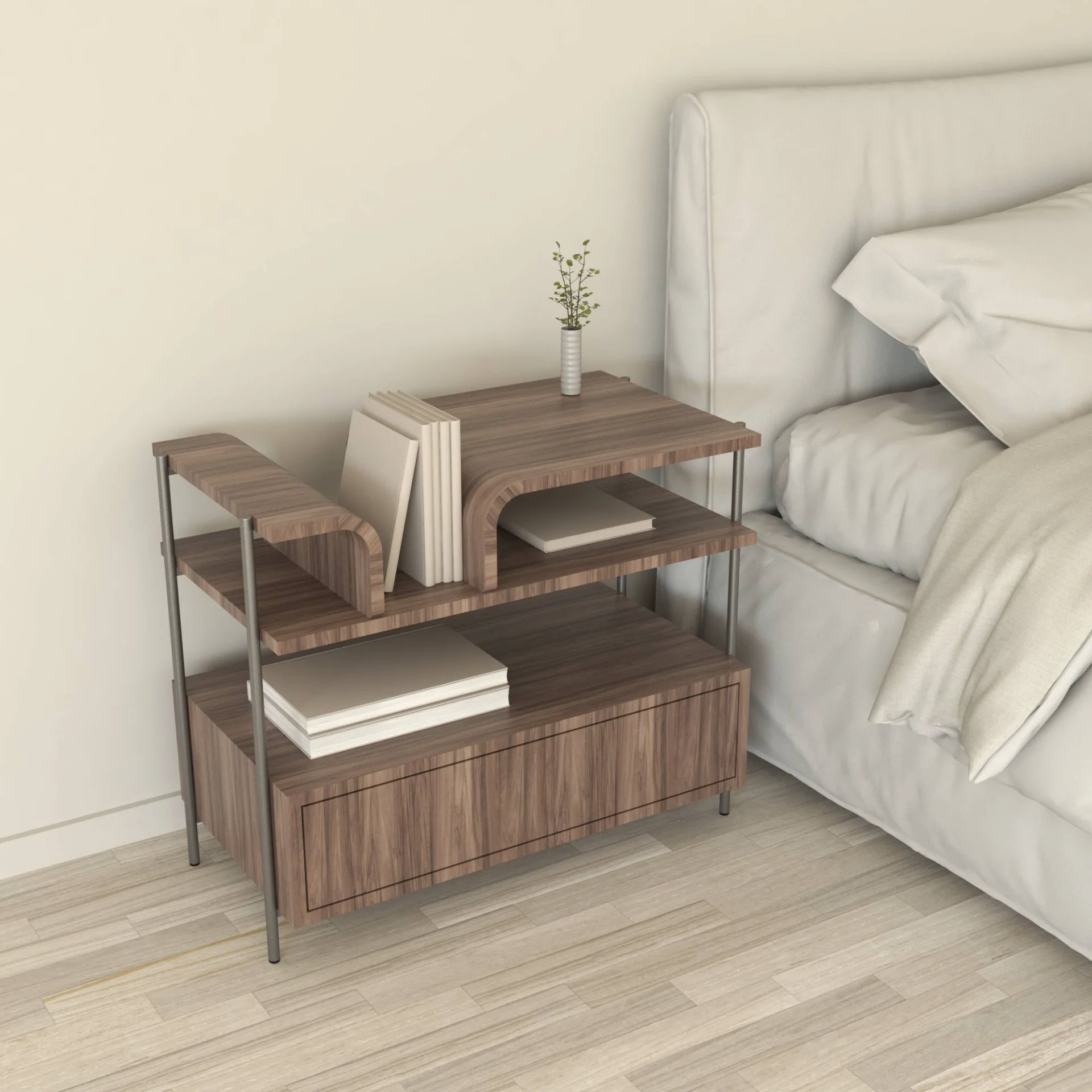 Mesa de Cabeceira Cascade Accord 79,5cm- F1029