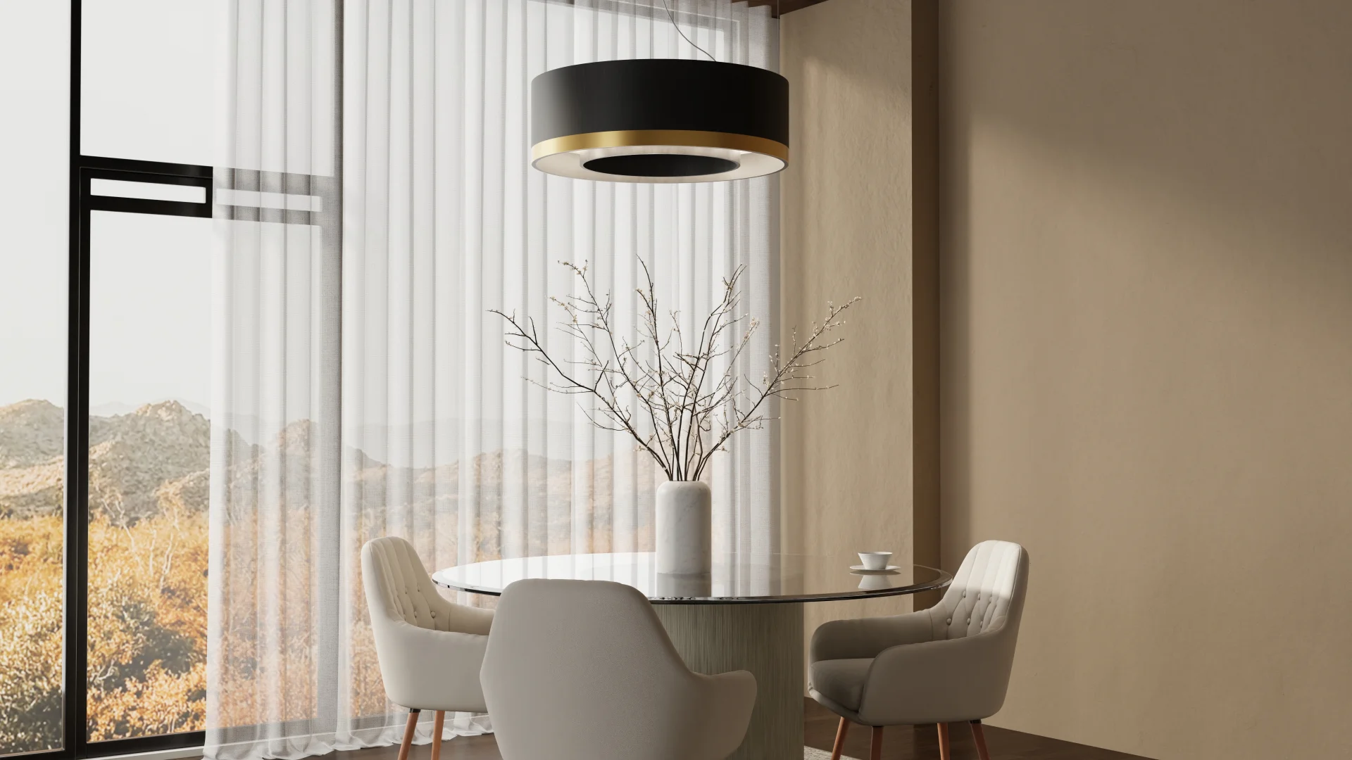 Pendente Cilíndrico Latão Accord 80cm - 1559