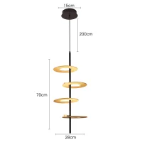 Pendente led KOTE 4 MÓD. Nordecor 40W - 2760 - 9