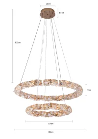 Pendente LED KAZY 2 Módulos Nordecor 62w - 2883 - 7