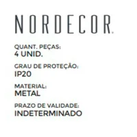 KIT Emenda RETA para perfil Nordecor 4un - 4157 - 2