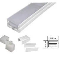 Perfil de Sobrepor Flexível Nordecor 10*15mm - 4288