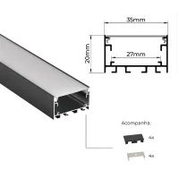 Kit com 10 - Perfil de Sobrepor VAST Nordecor 35*20mm - 4345 - 3
