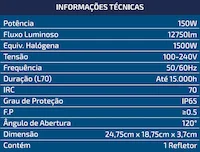 Kit 8 Unidades - Refletor LED Slim 150W 6500K IP65 Nordecor - 5027 - 2
