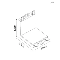 Kit 4 Unidades - Emenda Angular p/Kay L Teto/Parede Nordecor - 6570 - 5