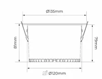Kit 9 Unidades - Luminária LED de Embutir Zuno 18W 54° 4000K Nordecor - 4391 - 6
