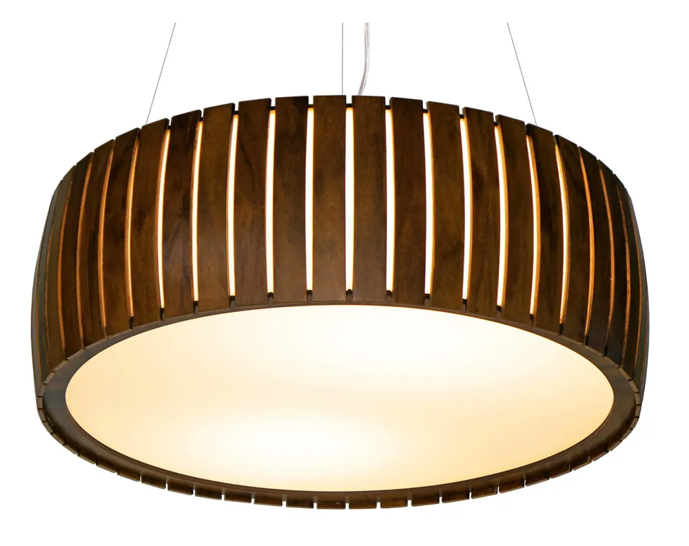 Pendente Cilíndrico Ripado Curvo 90cm - 201