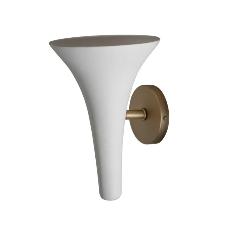 Arandela Bella Dourado Geo Luz & Cerâmica - 31cm 