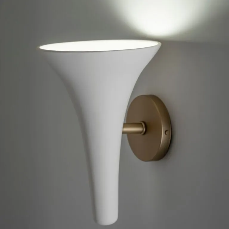 Arandela Bella Dourado Geo Luz & Cerâmica - 31cm