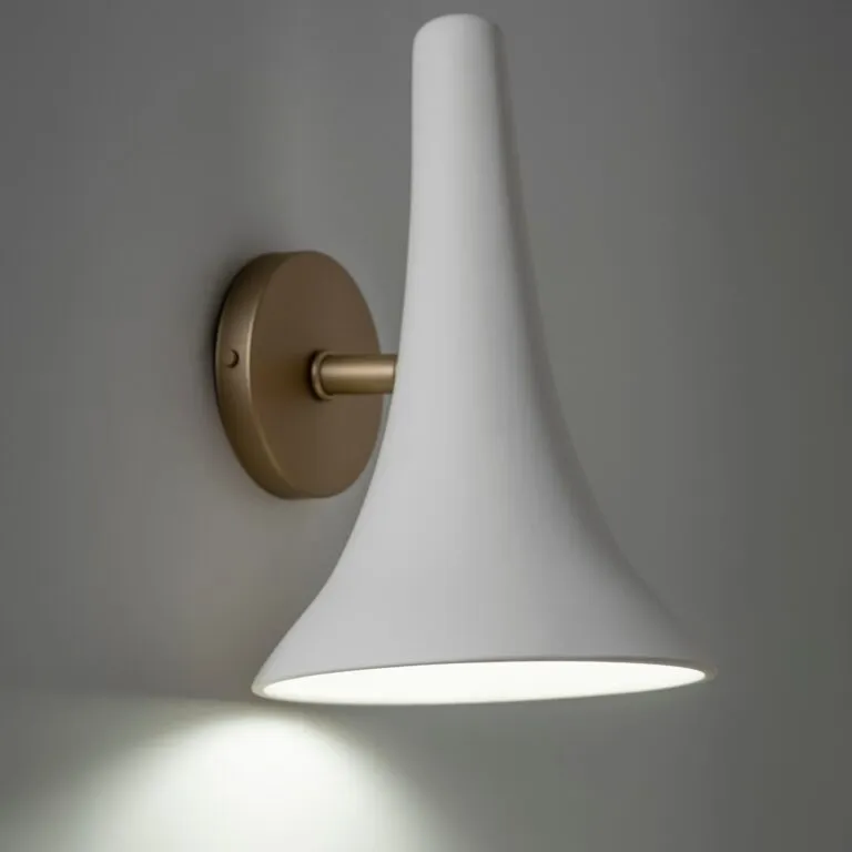 Arandela Bella Dourado Geo Luz & Cerâmica - 31cm