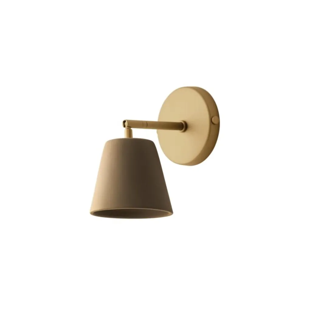 Arandela Lis Dourado Geo Luz & Cerâmica - 10,5cm
