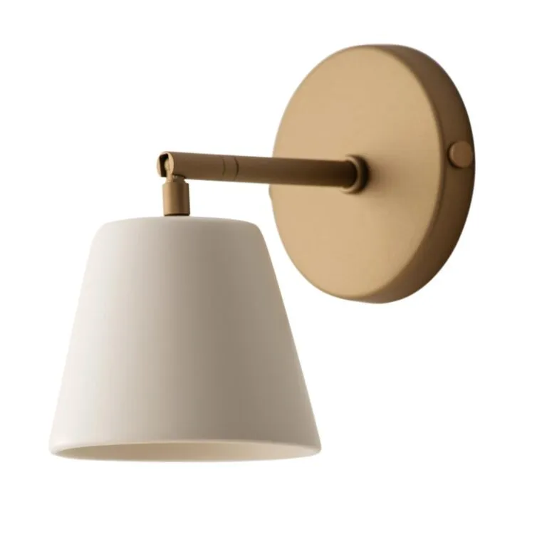 Arandela Lis Dourado Geo Luz & Cerâmica - 10,5cm
