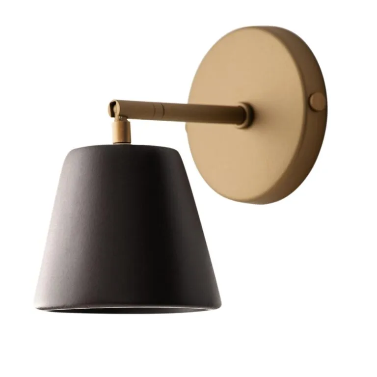 Arandela Lis Dourado Geo Luz & Cerâmica - 10,5cm