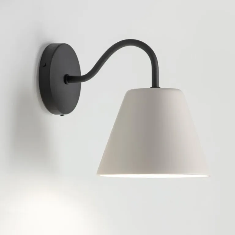 Arandela Mia Preto Geo Luz & Cerâmica - 15cm