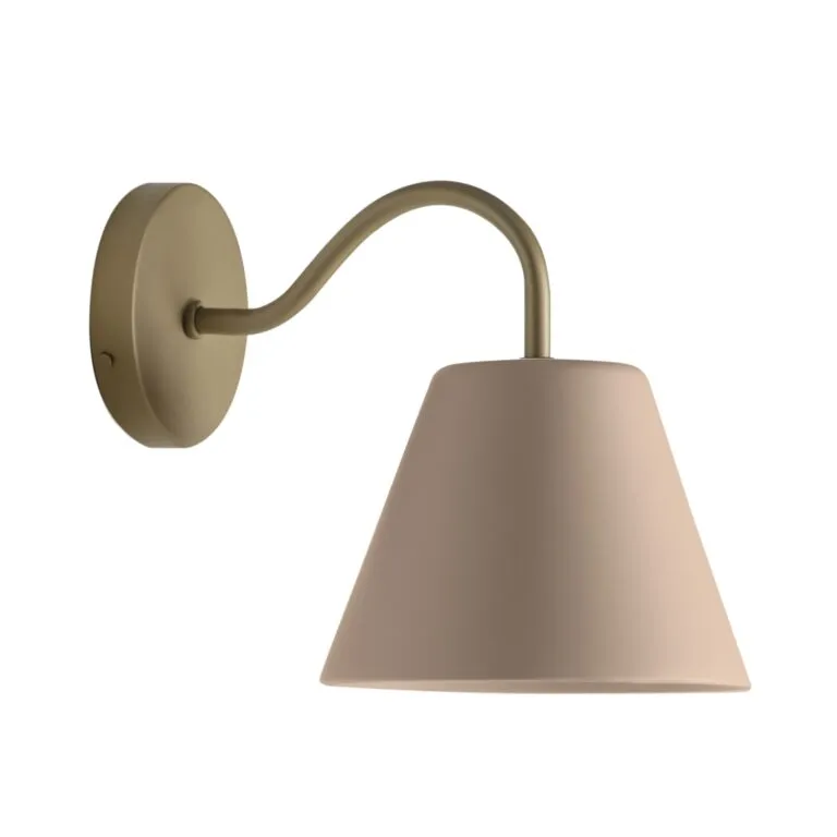 Arandela Mia Dourado Geo Luz & Cerâmica - 15cm