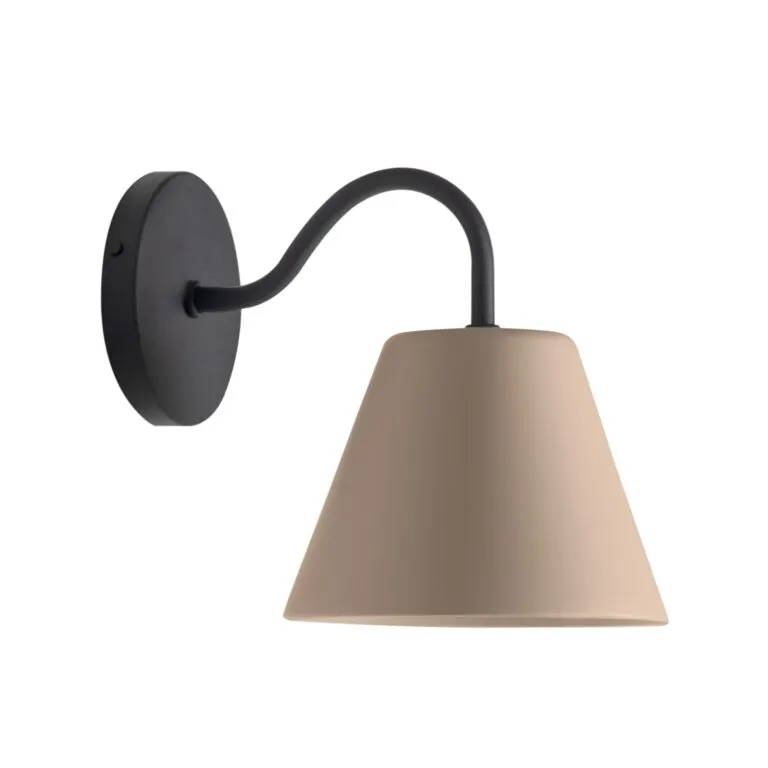 Arandela Mia Preto Geo Luz & Cerâmica - 15cm