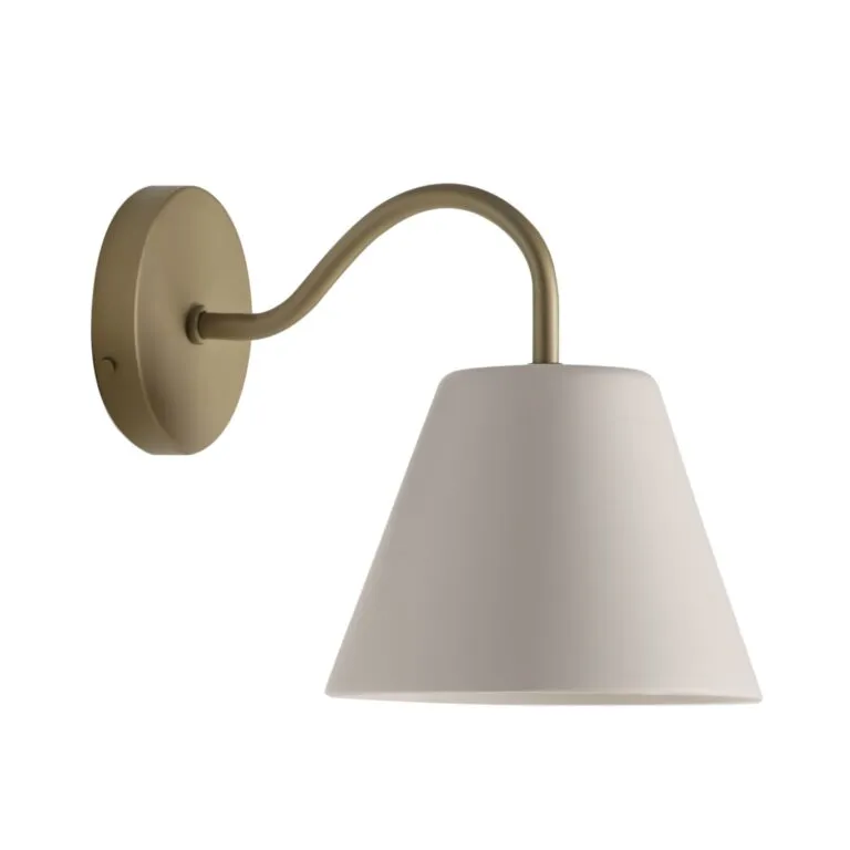 Arandela Mia Dourado Geo Luz & Cerâmica - 15cm