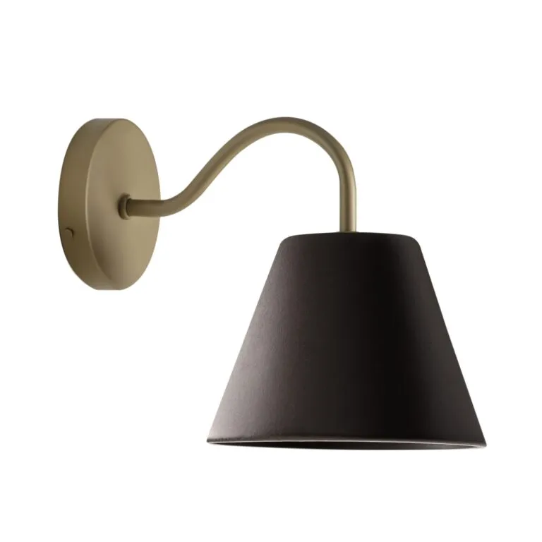 Arandela Mia Dourado Geo Luz & Cerâmica - 15cm