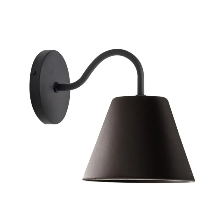 Arandela Mia Preto Geo Luz & Cerâmica - 15cm
