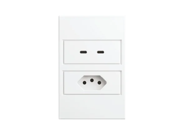 Tomada Dupla USB-C + Tomada 10A S. Touch Stella - STO24430
