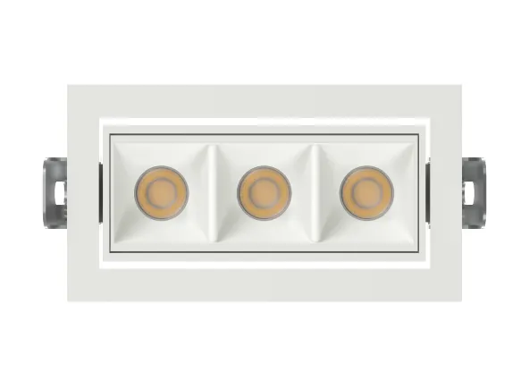 Square Micro Luminária de Embutir Recuada Direcionável 3 focos - STL25364