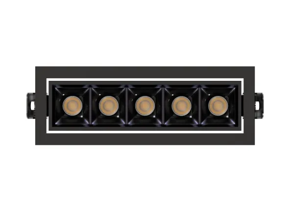 Square Micro Luminária de Embutir Recuada  Direcionável 3 focos - STL25365