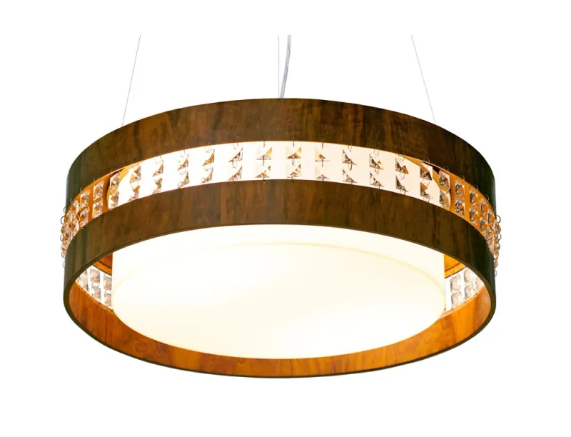 Pendente Circular Horizontal com Cristais 50cm - 238