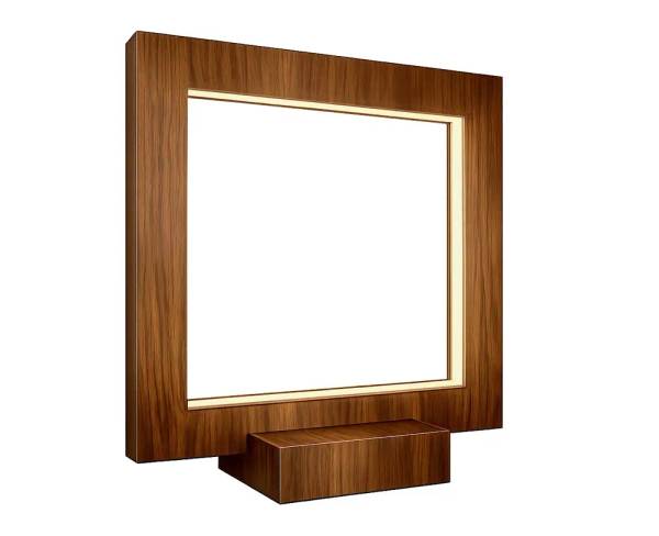 Abajur Quadrado Vazado Horizontal 38cm - 747